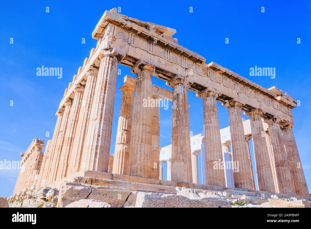 Athen, Griechenland. Parthenon Tempel auf der Akropolis von Athen, Griechenland. Stockfoto