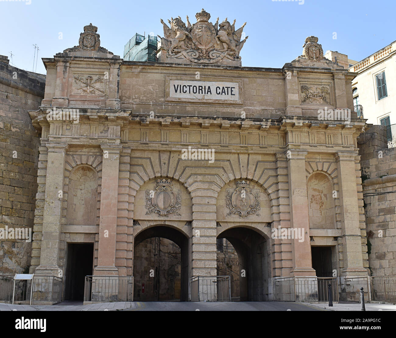 Victoria-Tor, Valletta, Malta Stockfoto