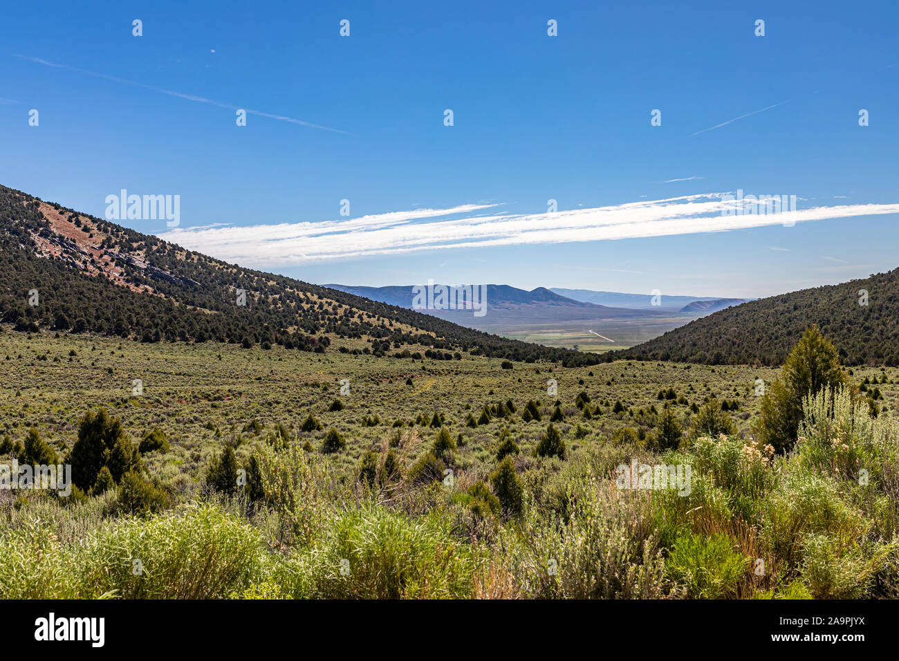 Anzeigen von Smoky Mountain von Circle Creek Road blicken an der Stadt der Felsen in Idaho. Stockfoto