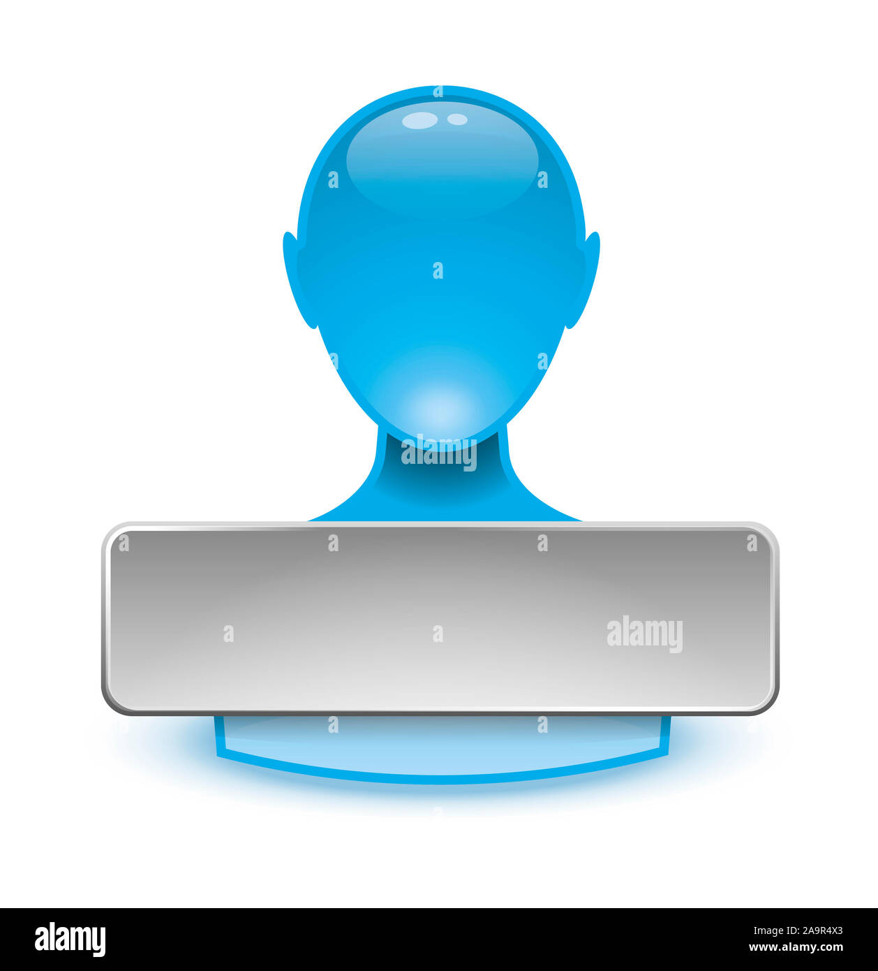 Ein Bild von einem blauen Mann Web Icon Stockfoto