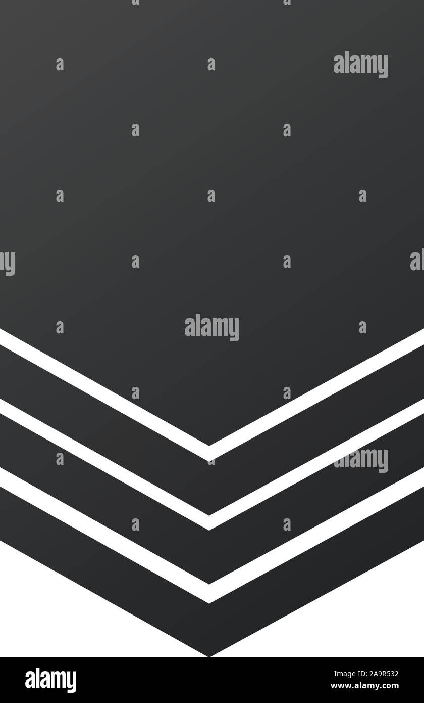 Abzeichen militärischen Symbol, Armee Chevron. Vektor Illustration auf