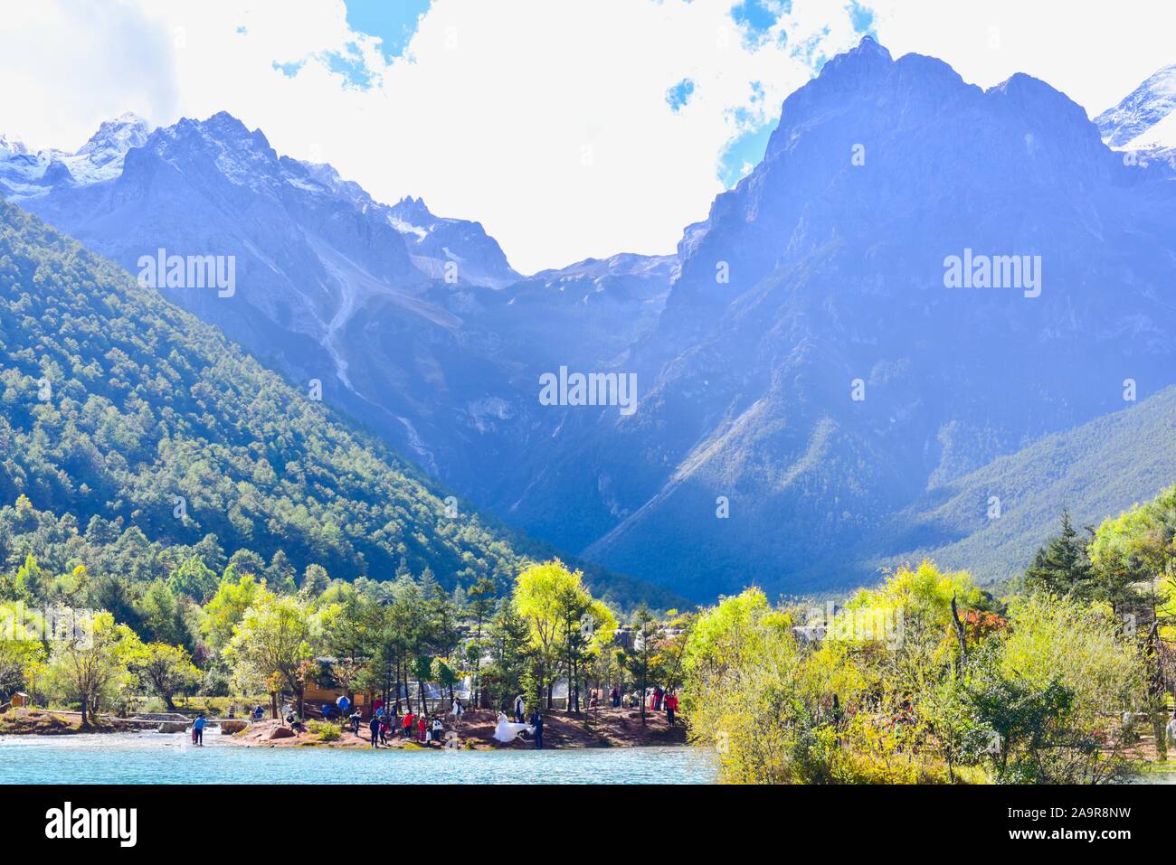 Höhepunkt der Jade Dragon Snow Mountain in Lijiang, China Stockfoto