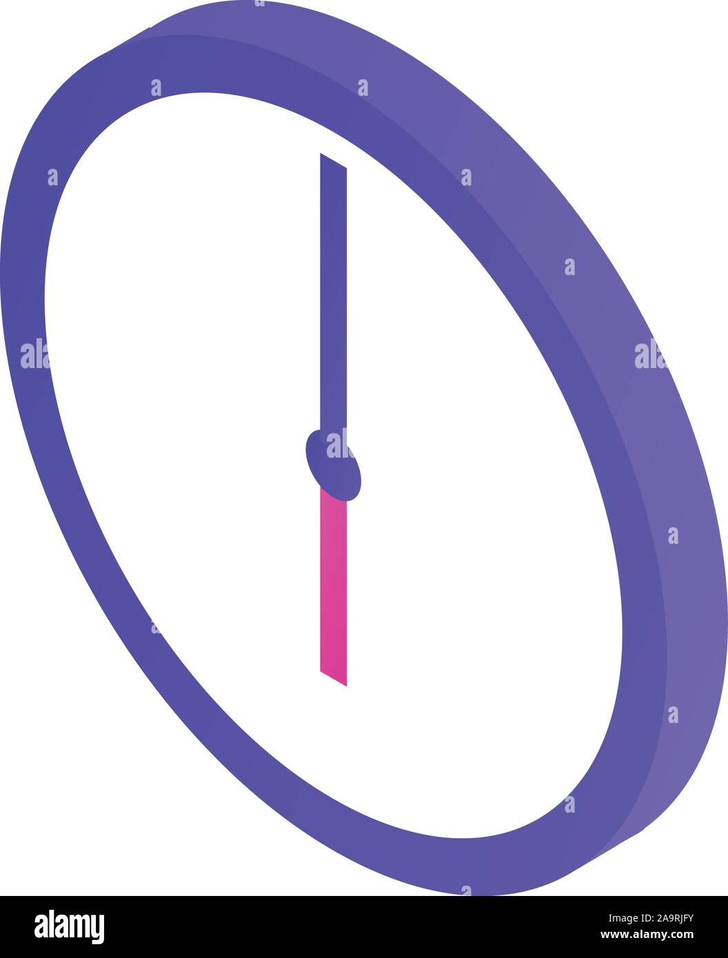 Home Wanduhr Symbol, isometrische Stil Stock Vektor