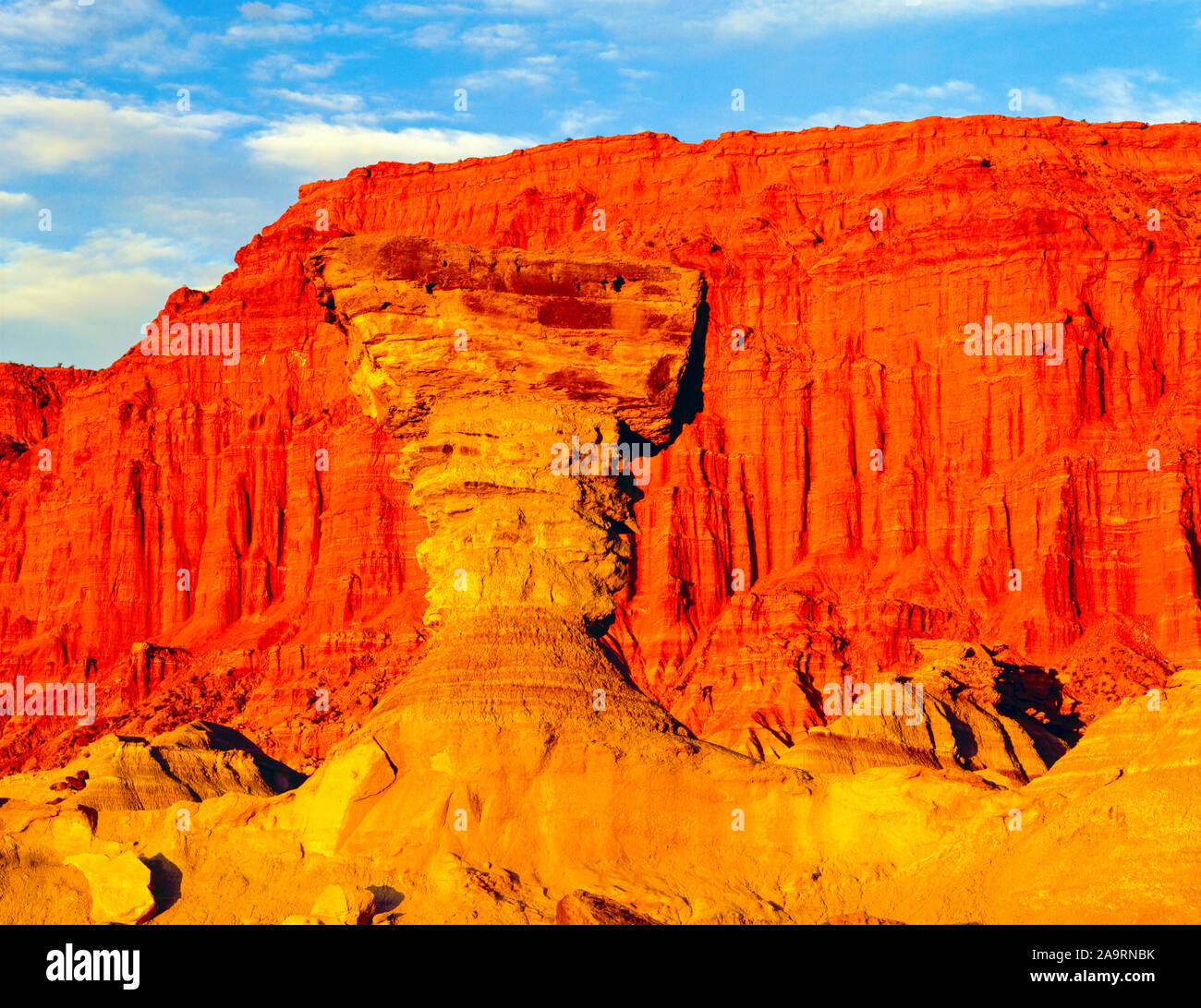 El Hongo Blanced Rock, Ischigulasto Provincial Park, Argentinien, das Tal des Mondes, Provinz San Juan Stockfoto