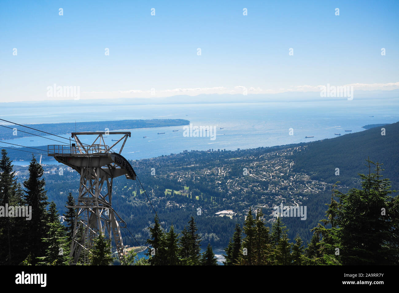 Grouse Mountain Summit, Vancouver Stockfoto