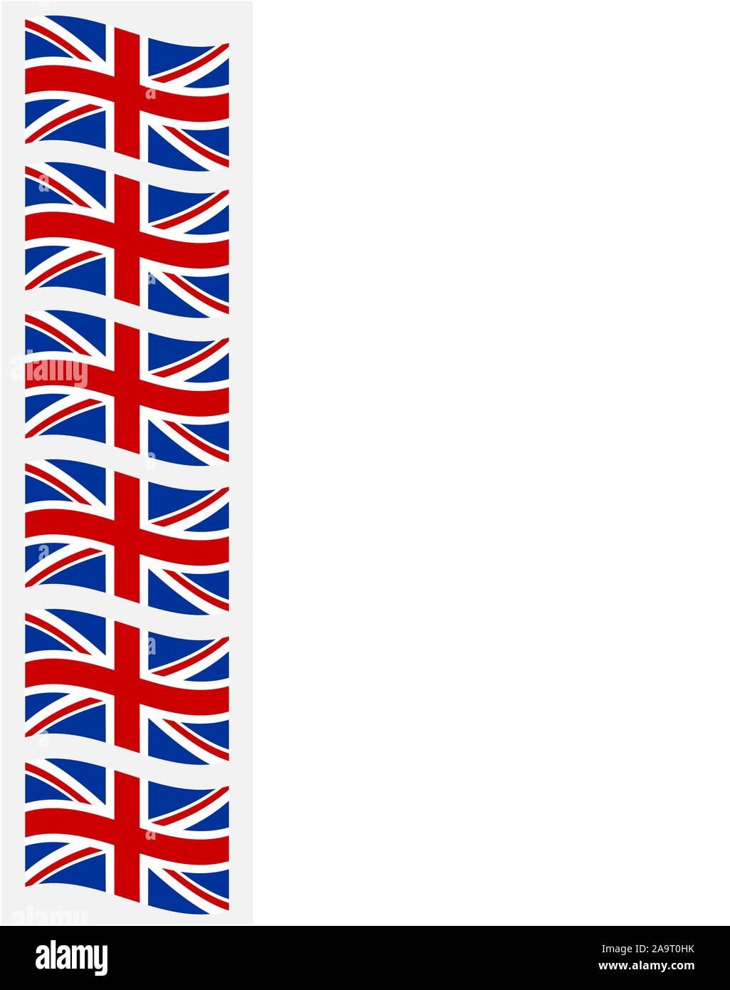 Britische Flaggen Rahmen mit leeren Raum für Ihren Text. Stock Vektor