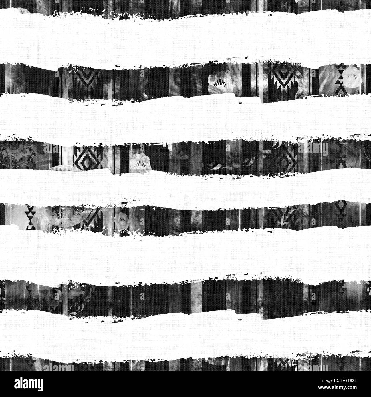 Aquarell gestreift Mode Print Design bereit für Textil. Hand gezogenen Linien in Aquarell Stil. Grunge Streifen nahtlose Muster mit Handbemalten Stockfoto