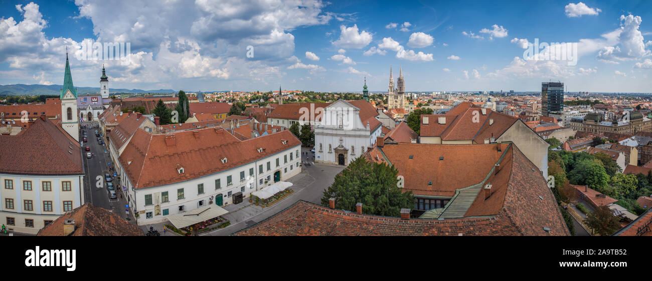 Lotrack Turm, Zagreb, Panorama, cirty viewsite, Zagreb, Zagreb tourist Exploration Stockfoto