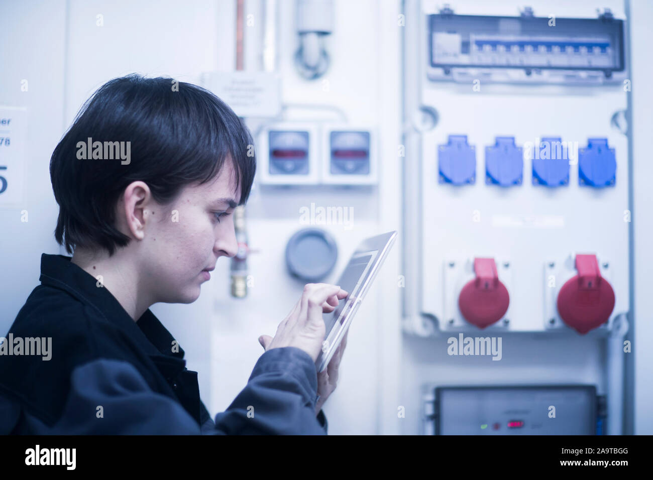 Ingenieur-Frau Stockfoto