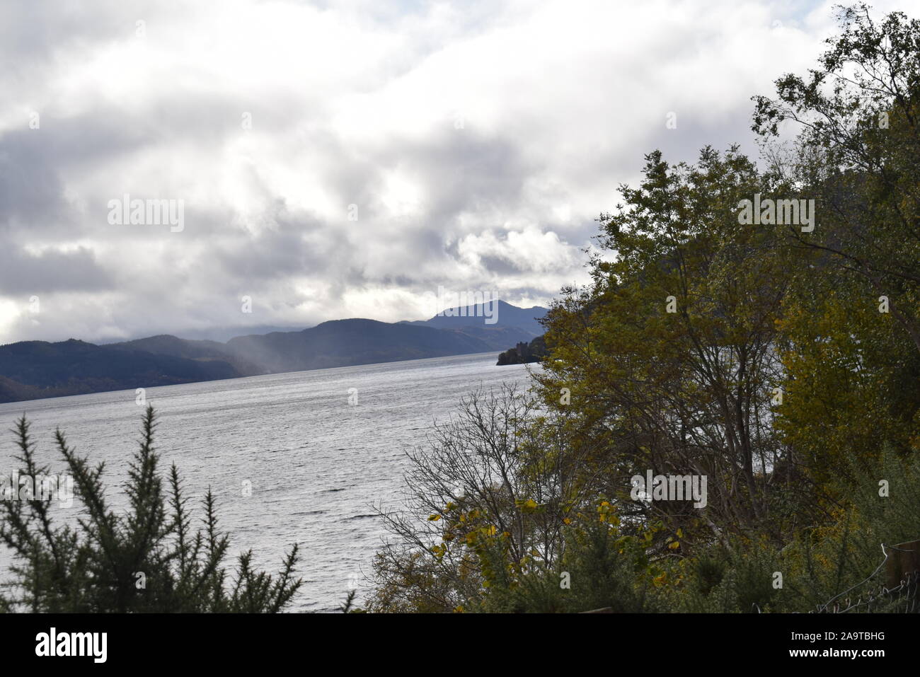 Nebligen Tag in den Highlands Stockfoto