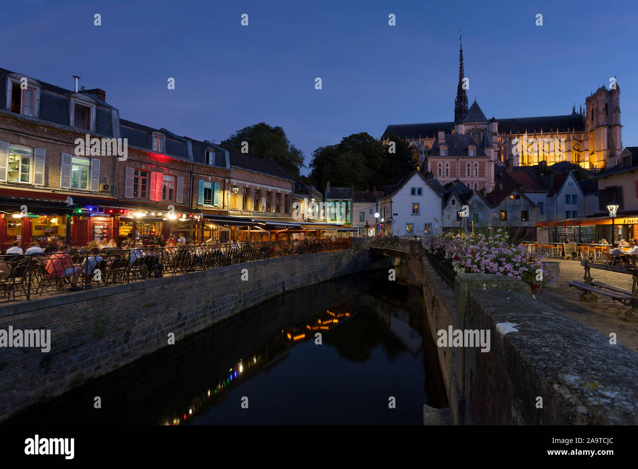 St Leu Viertel und der Kathedrale Notre Dame, Amiens, Somme, Picardie, Frankreich Stockfoto