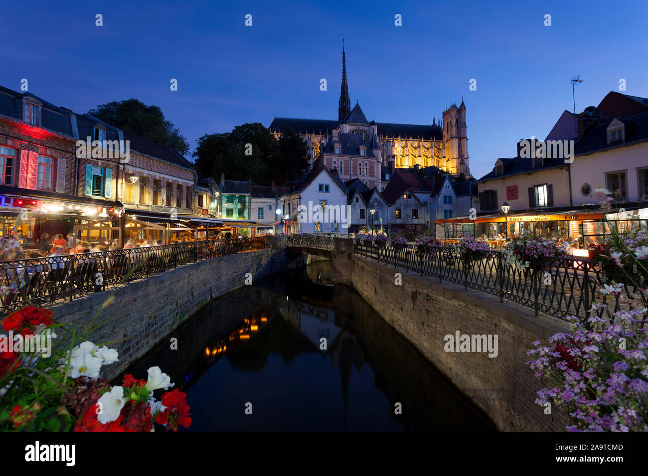 St Leu Viertel und der Kathedrale Notre Dame, Amiens, Somme, Picardie, Frankreich Stockfoto