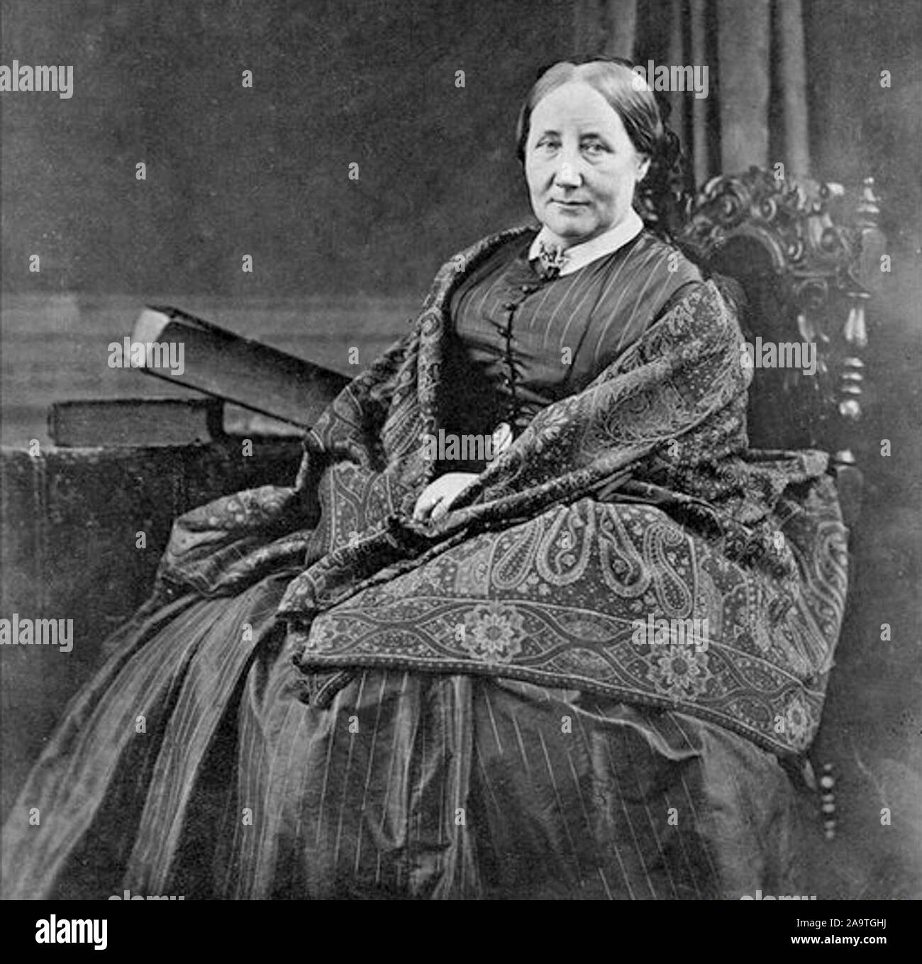 Elizabeth Gaskell, Elizabeth Cleghorn Gaskell (1810-1865), Frau Gaskell, englischer Schriftsteller und Biograph, und Short story writer Stockfoto