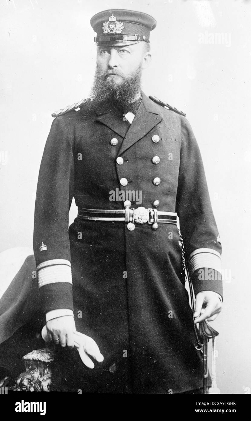 Alfred von Tirpitz, Alfred Peter Friedrich von Tirpitz (1849 - 1930) Deutsche Grand Admiral, Staatssekretär der Kaiserlichen Marine, die leistungsstarke Verwaltung Filiale der deutschen Kaiserlichen Marine von 1897 bis 1916. Stockfoto