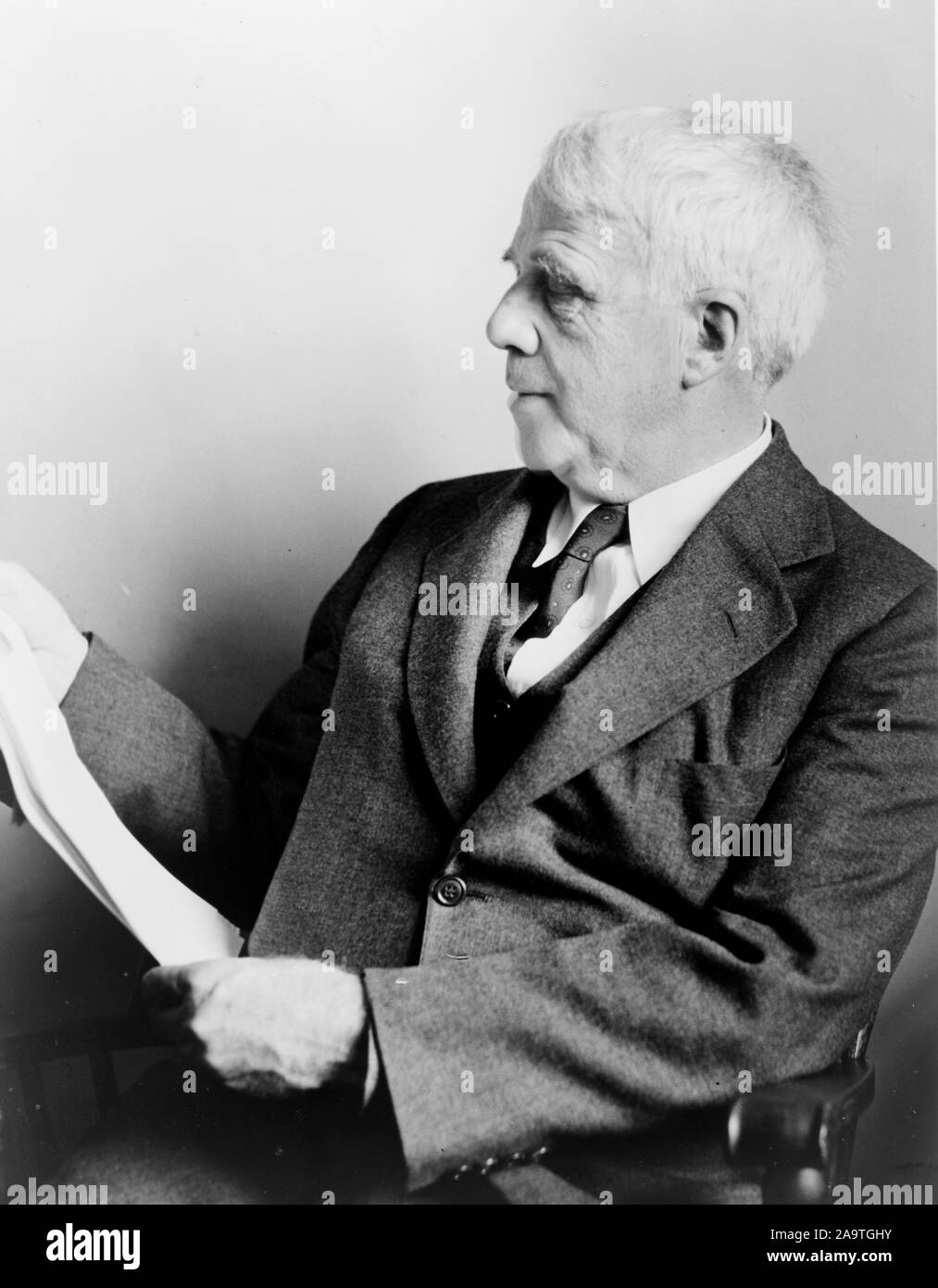 Robert Frost, Robert Lee Frost (1874-1963) amerikanischer Dichter Stockfoto Robert Frost, Robert Lee Frost (1874-1963) amerikanischer Dichter Stockfoto