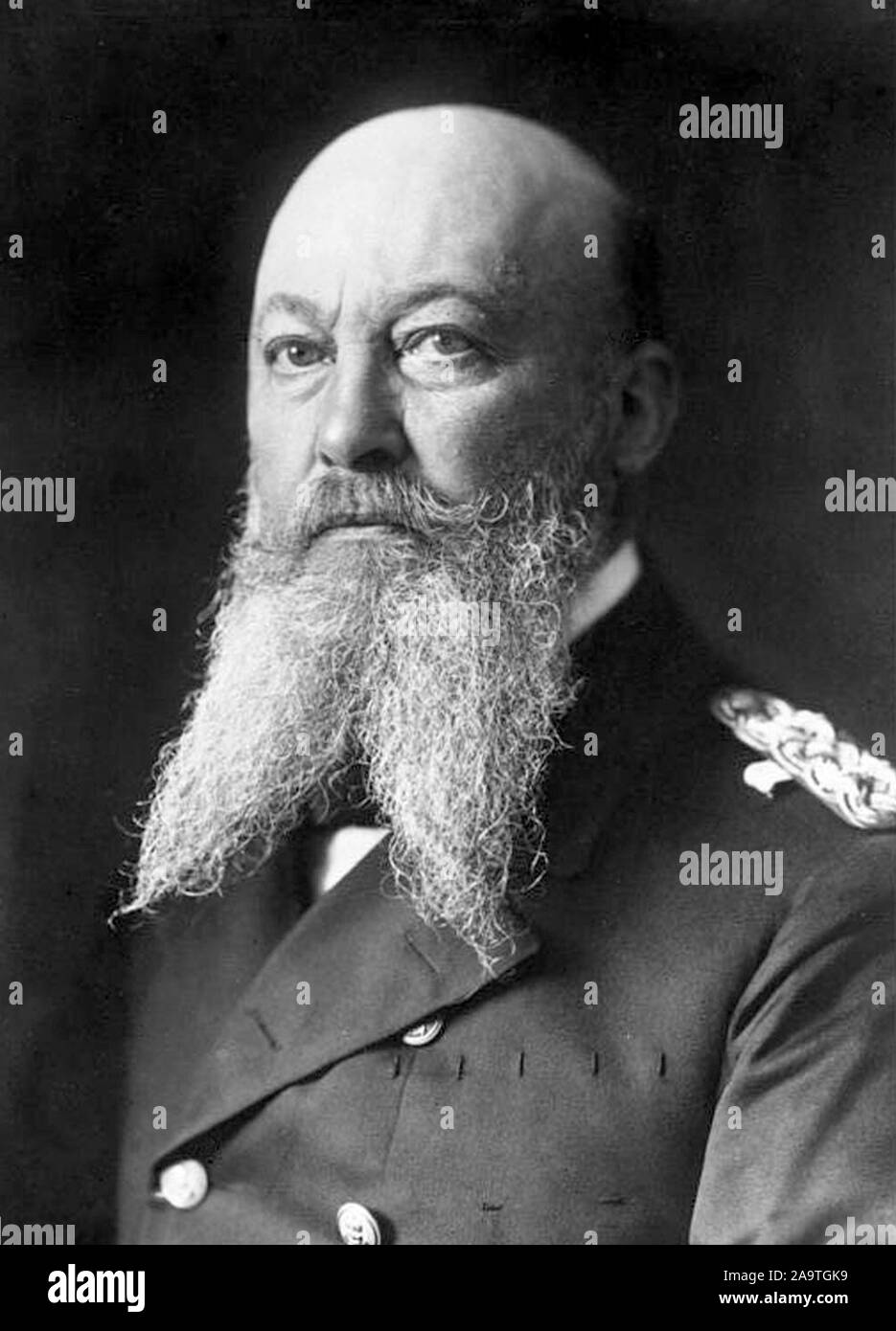 Alfred von Tirpitz, Alfred Peter Friedrich von Tirpitz (1849 - 1930) Deutsche Grand Admiral, Staatssekretär der Kaiserlichen Marine, die leistungsstarke Verwaltung Filiale der deutschen Kaiserlichen Marine von 1897 bis 1916. Stockfoto