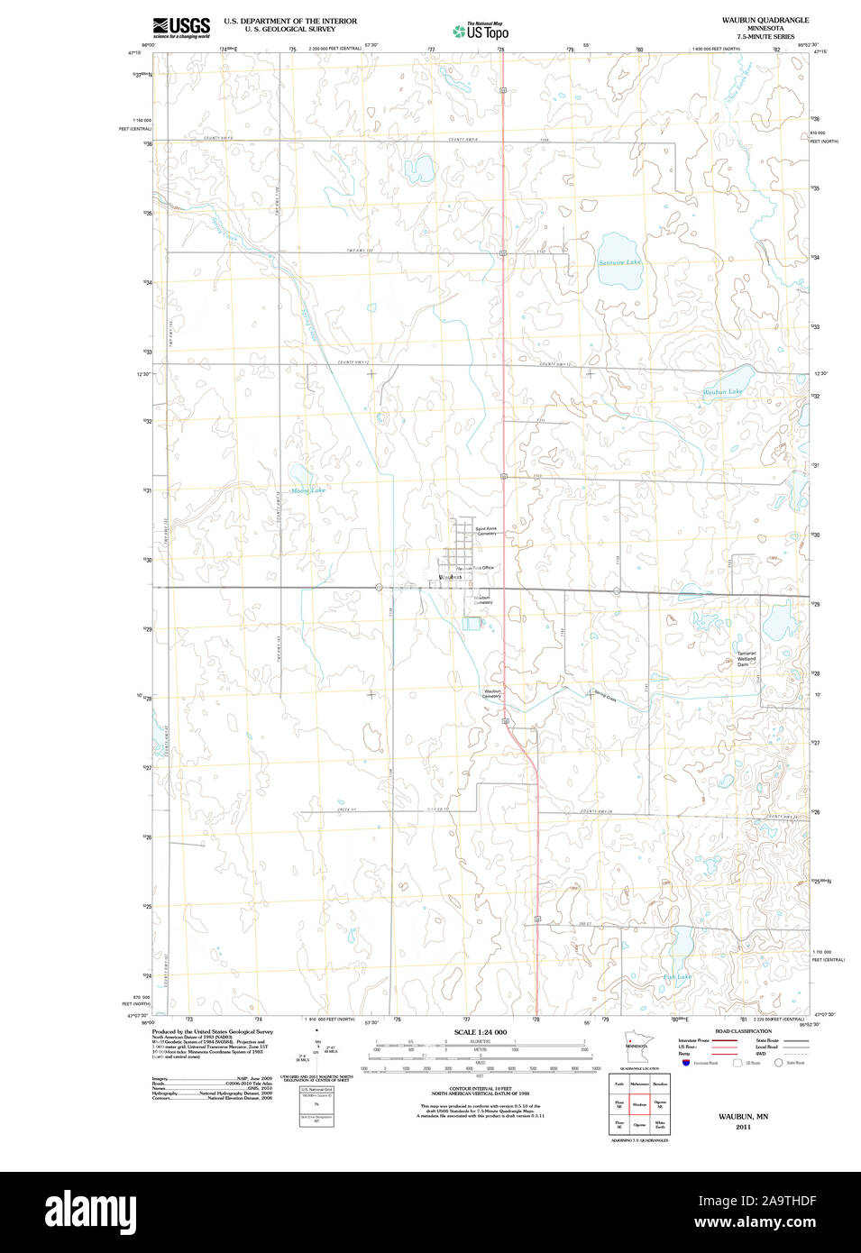 Karte von waubun minnesota Fotos und Bildmaterial in hoher Auflösung