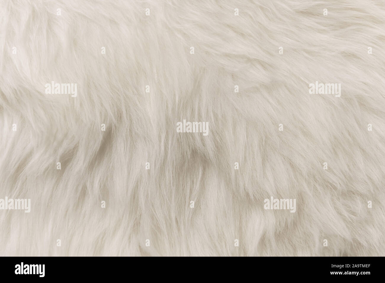 Weiß künstliches Pelzwerk Textur für Hintergrund close-up. Stockfoto