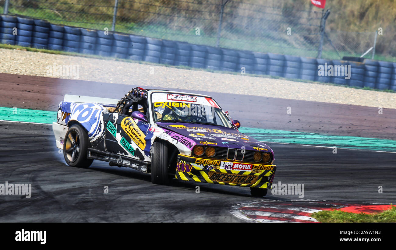 Oschersleben, Deutschland, 30. August 2019: Gerson Junginger ein BMW Cabrio während der Drift Kings International Serie in Deutschland. Stockfoto