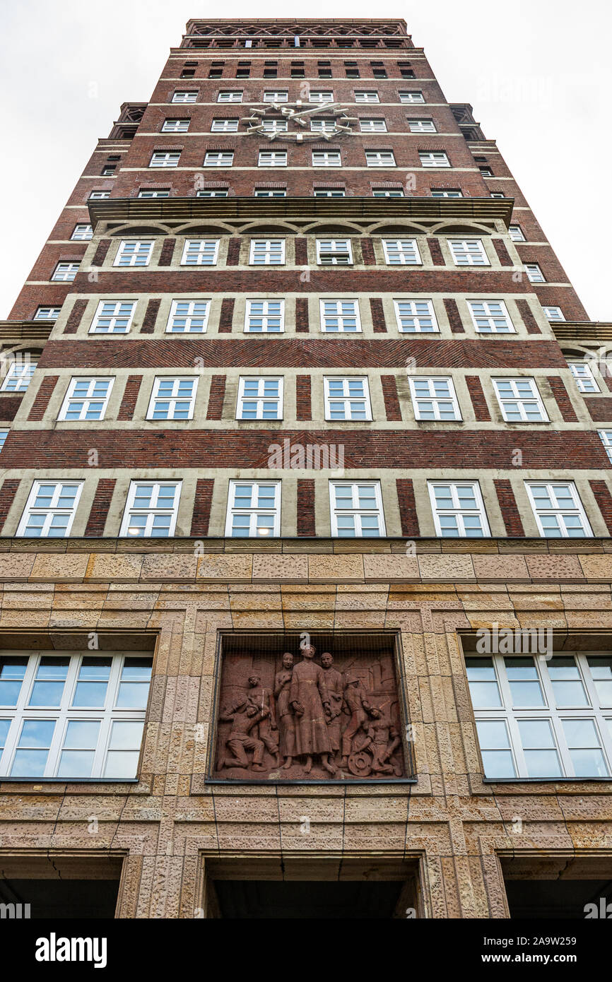 Wilhelm-Marx-Haus, historisches Hochhaus im zentralen Stadtteil von Düsseldorf, Nordrhein-Westfalen, Deutschland, Europa Stockfoto