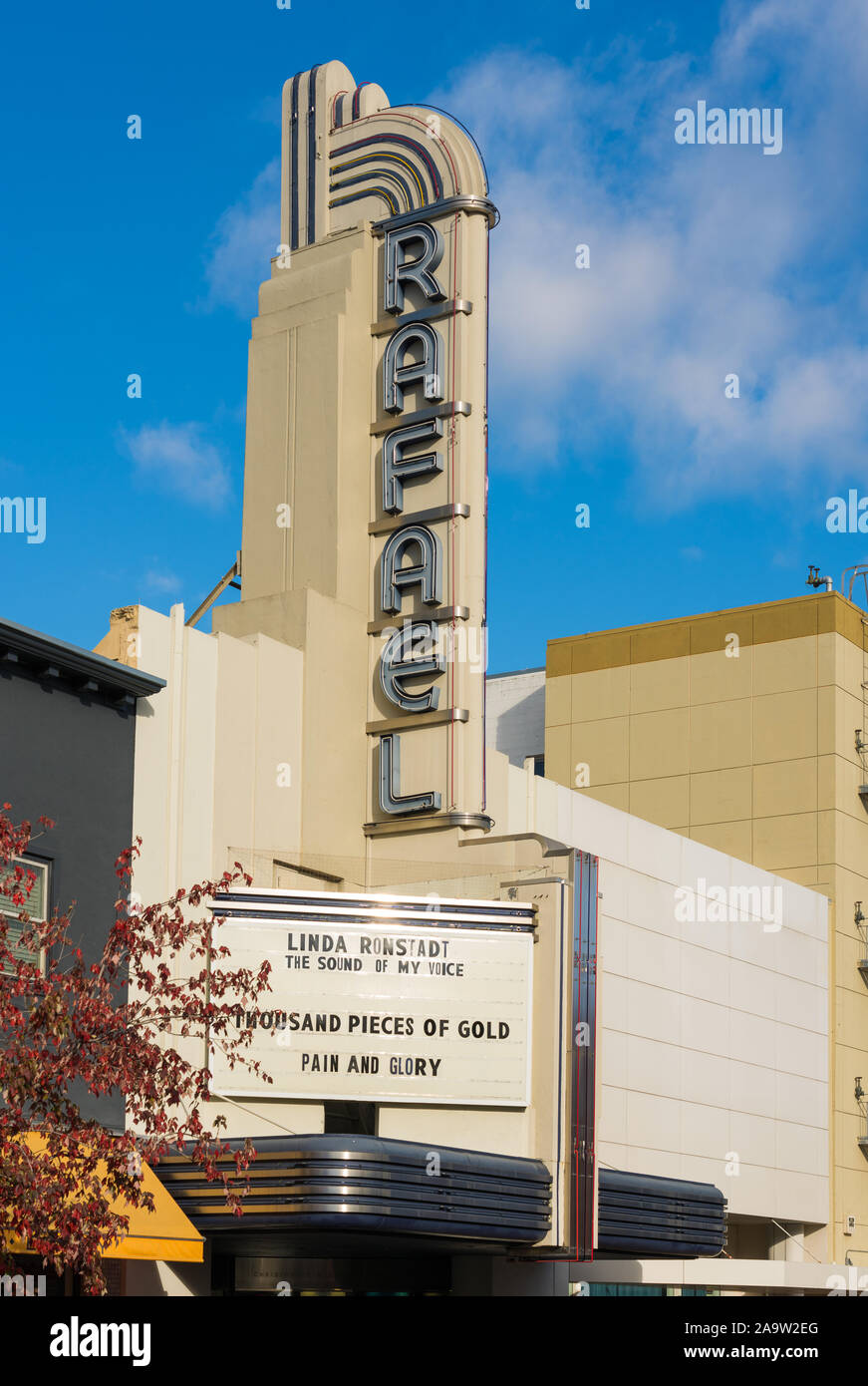 Smith Rafael Film Center Theater Festzelt in San Rafael, Kalifornien, USA. Stockfoto
