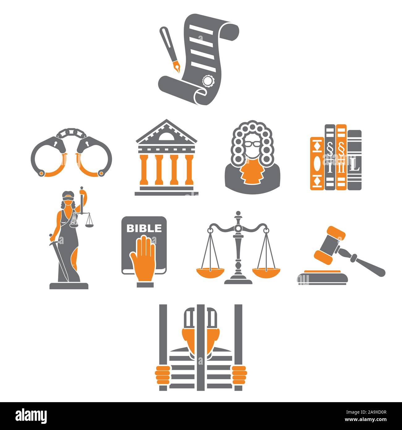 Verbrechen und Strafe-Konzept Stock Vektor