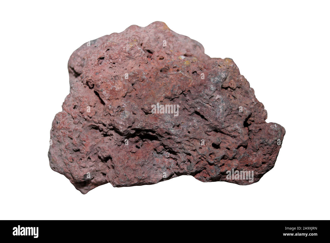 Schlacken - Vesikuläre basaltische Lava Muster Stockfoto