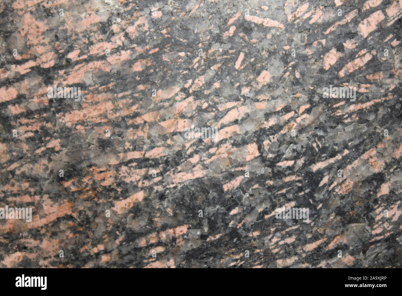 Tourmalinised abgeschert Granit - Im Detail Stockfoto