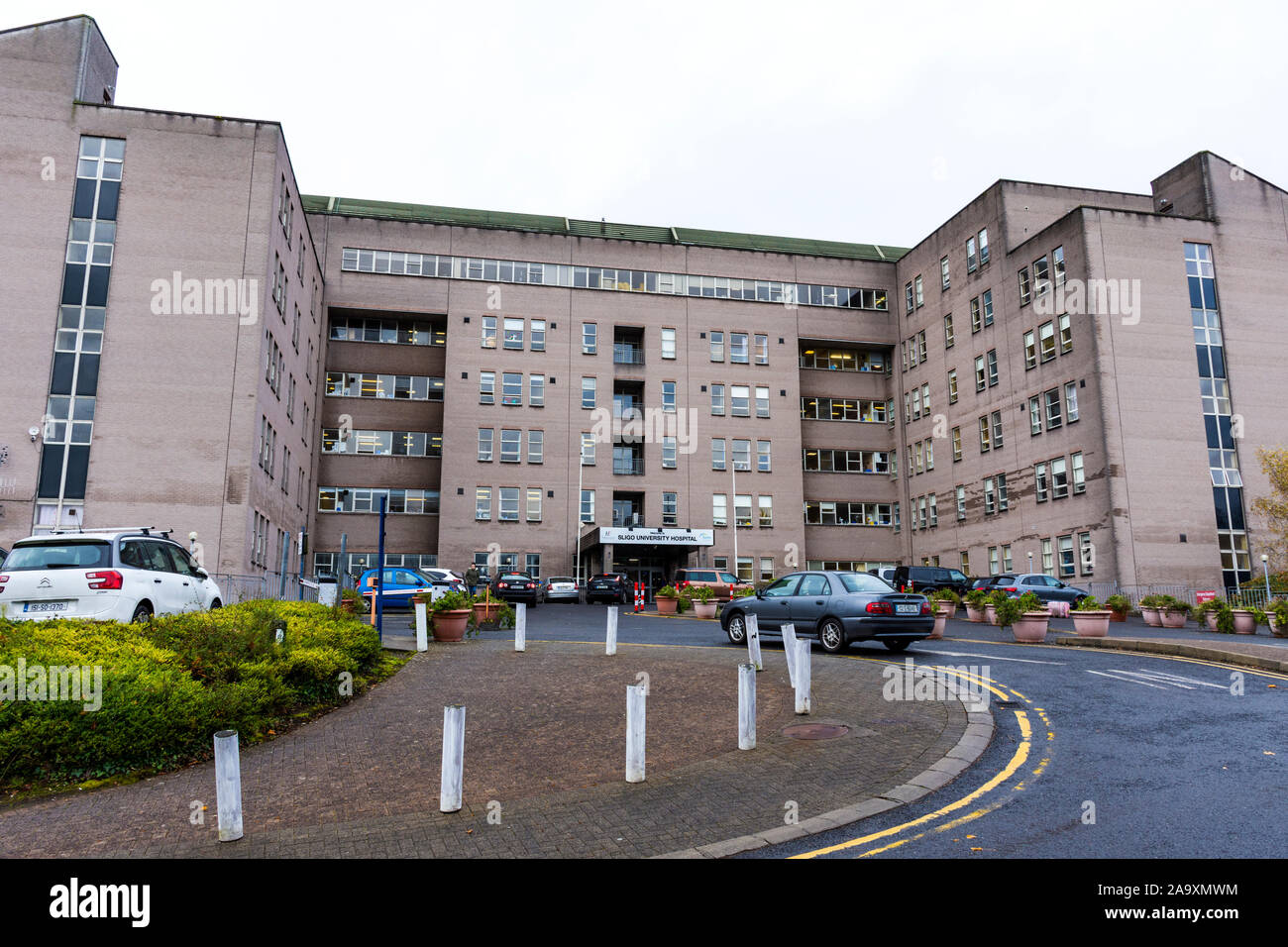 Eingang des Universitätsklinikums, Sligo County Sligo, Irland Stockfoto