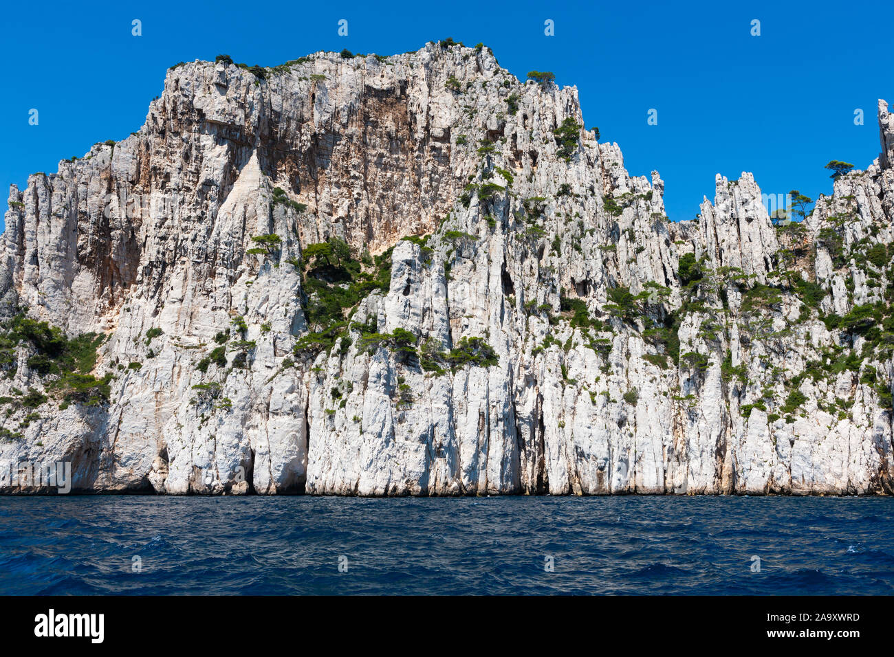 Calanques Nationalpark, gebirgigen Küste in Südfrankreich in der Nähe von Marseille Stockfoto