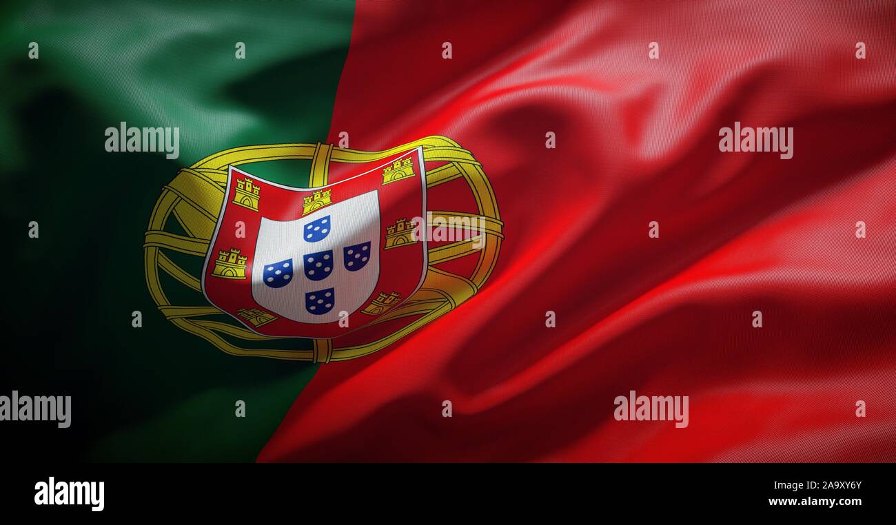 Portugiesische Flagge (Portugal) Stockfoto