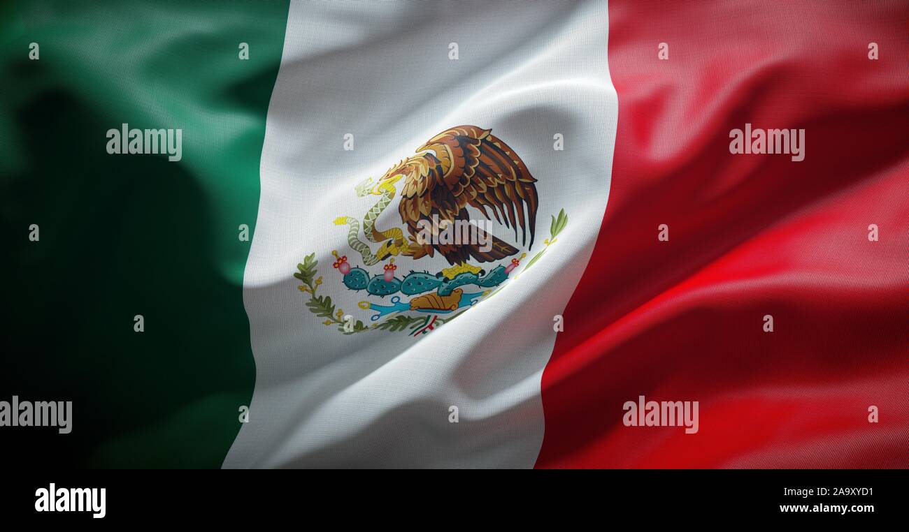 Mexikanische Flagge. (Mexiko) Stockfoto