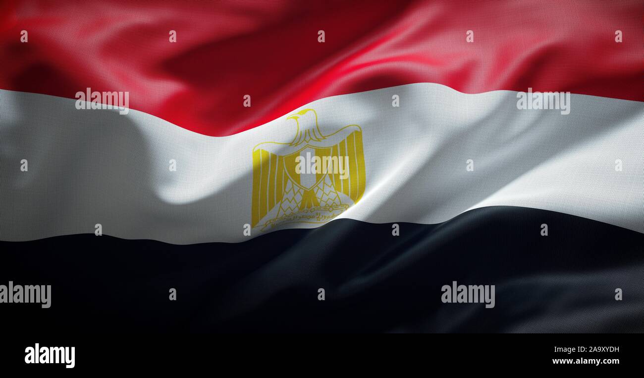 Ägyptischen Flagge. Ägypten. Stockfoto