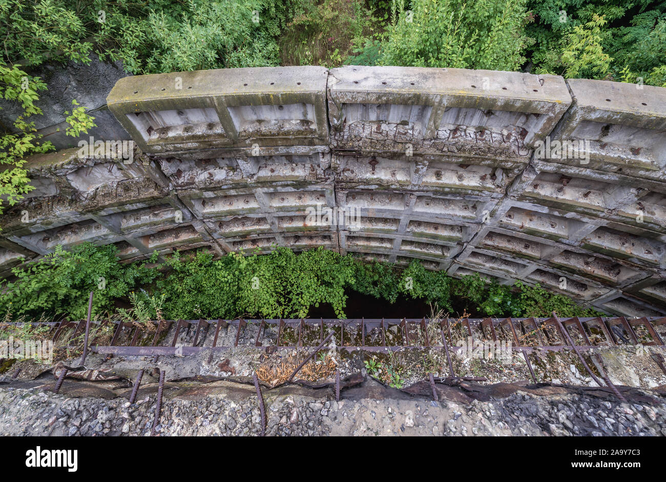 Objekt 1180 - Sowjetische aufgegeben Reserve Command post Bunker des Warschauer Paktes aus der Zeit des Kalten Krieges in der Nähe von Oliscani Dorf in der Republik Moldau Stockfoto