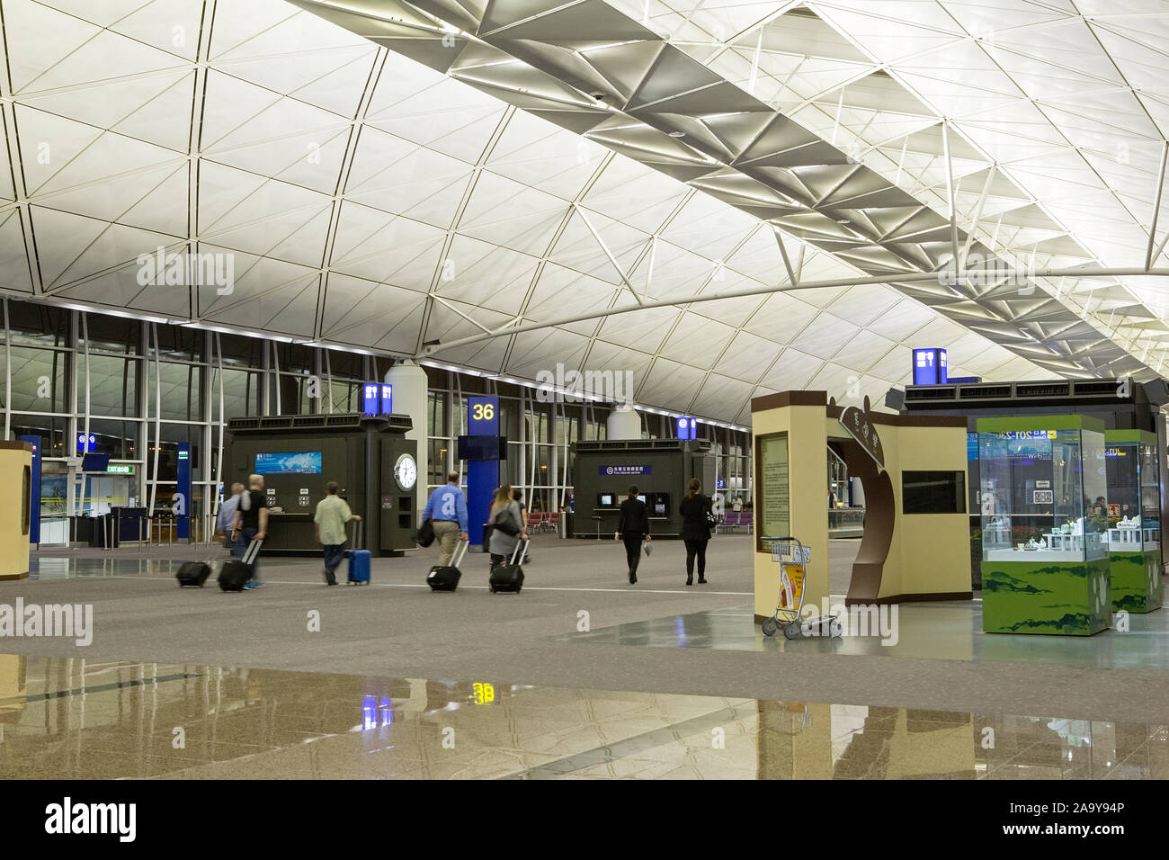 Hong Kong Flughafen Abflugbereich Stockfoto