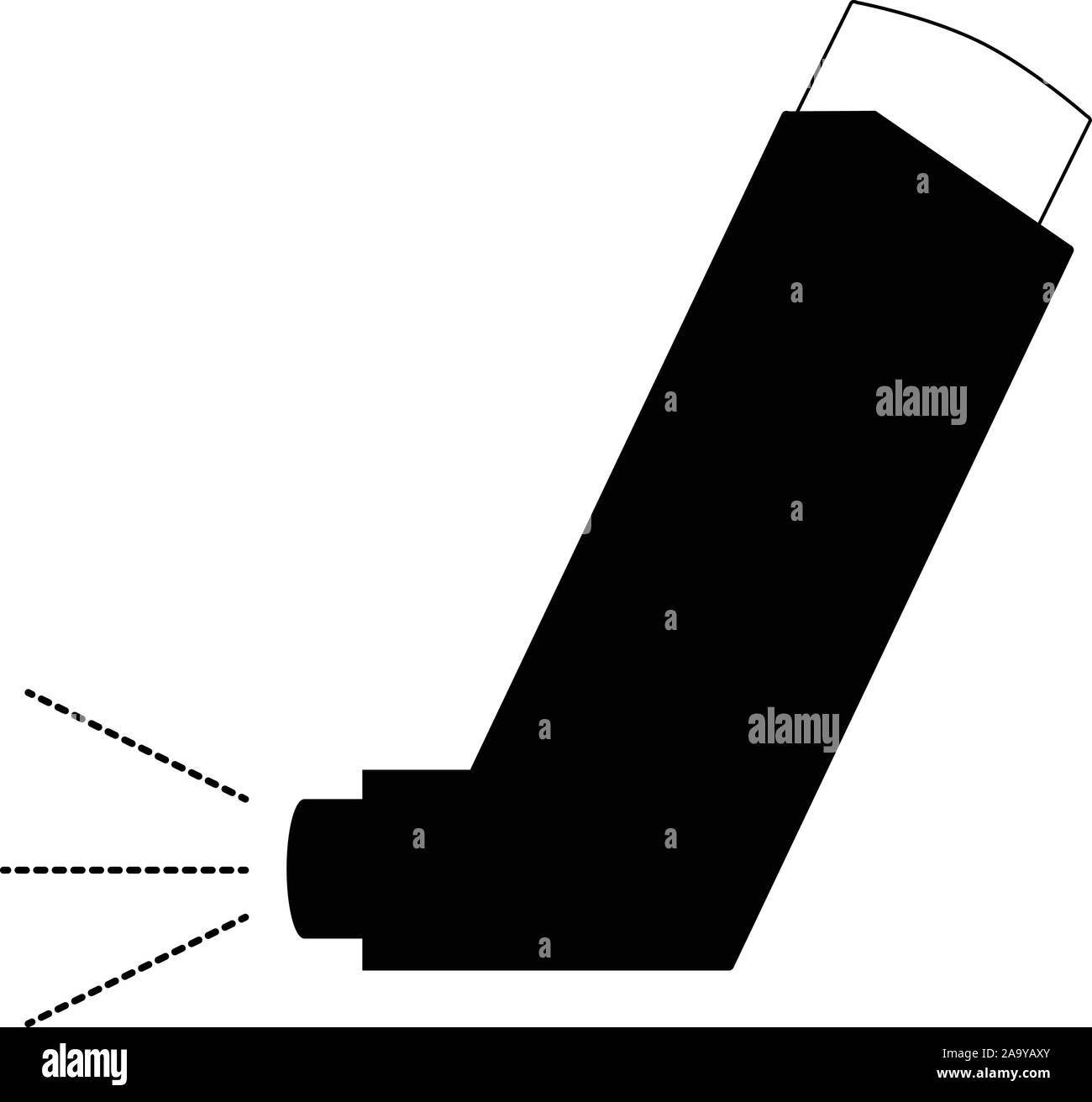 Manuelle Inhalator Symbol auf weißem Hintergrund. Flat Style. Manuelle Inhalator Symbol. Stock Vektor