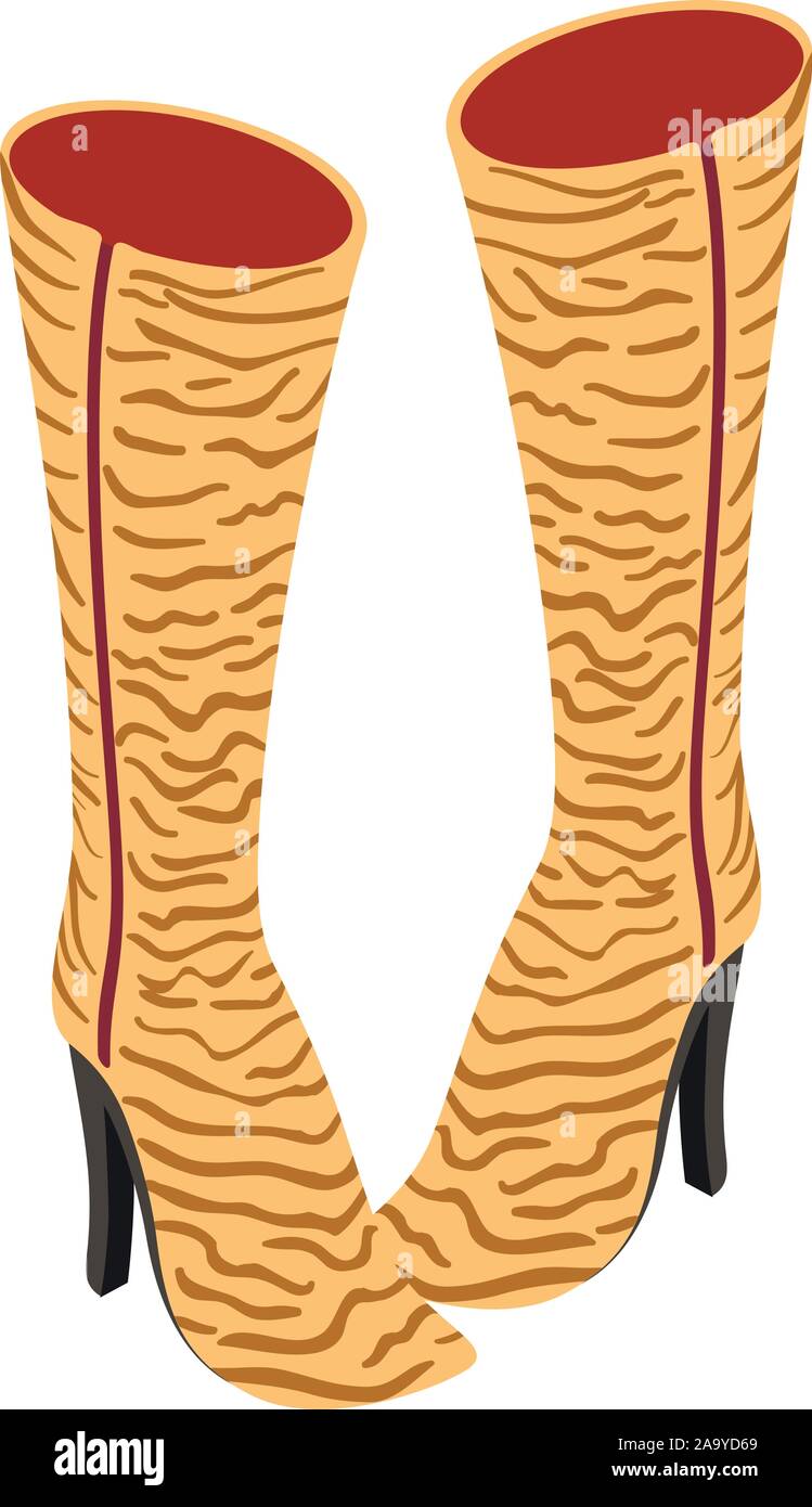Stiefel heels Symbol, isometrische Stil Stock Vektor