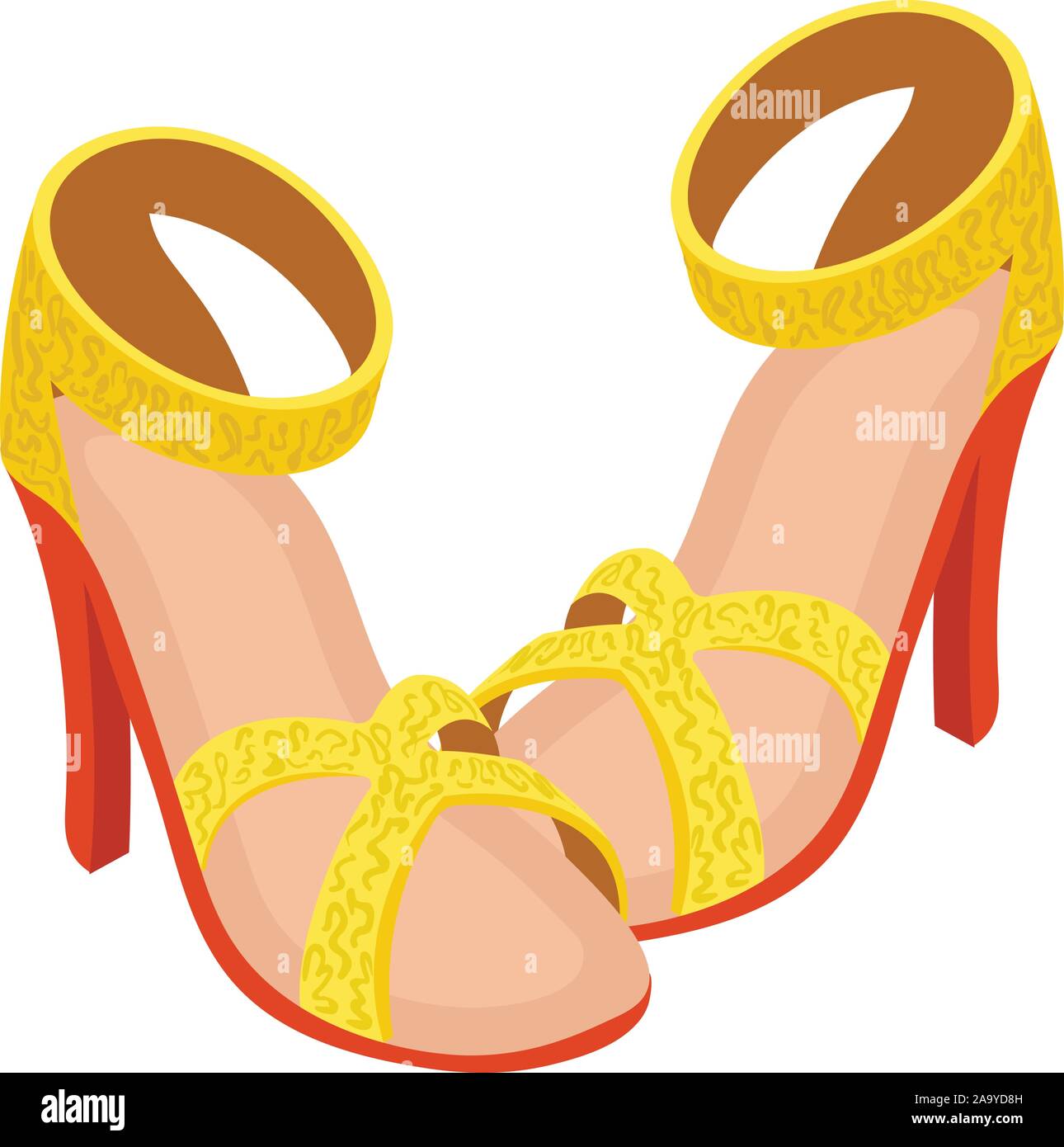 Aus wildleder Sandalen Symbol, isometrische Stil Stock Vektor