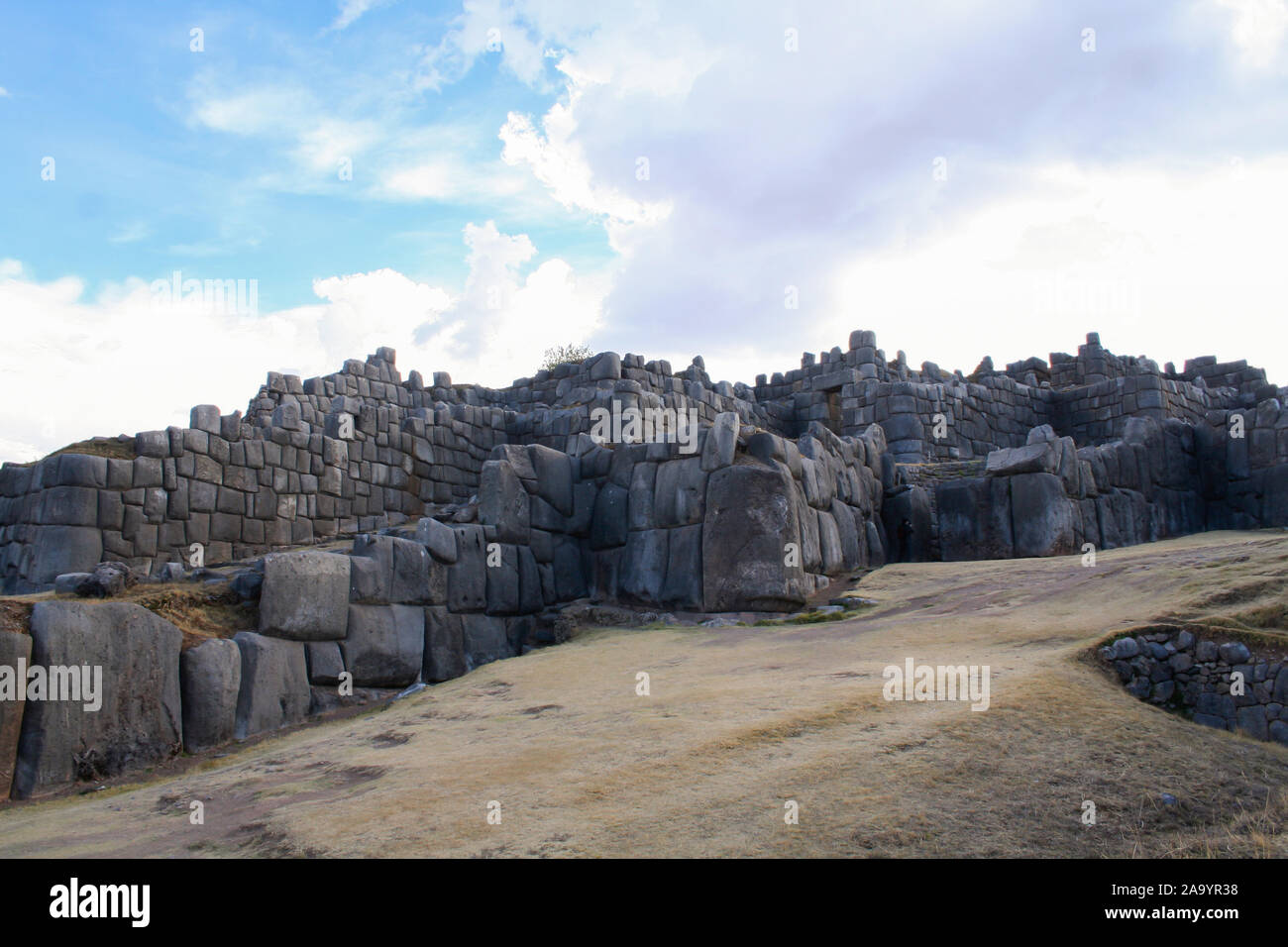 SACSAYHUAMAN, CUZCO, die historische Hauptstadt des Inkareiches. Stockfoto