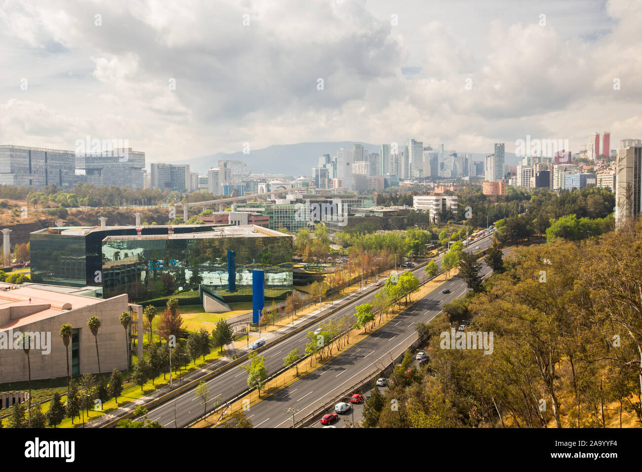 Blick auf Santa Fe Mexico City Stockfoto