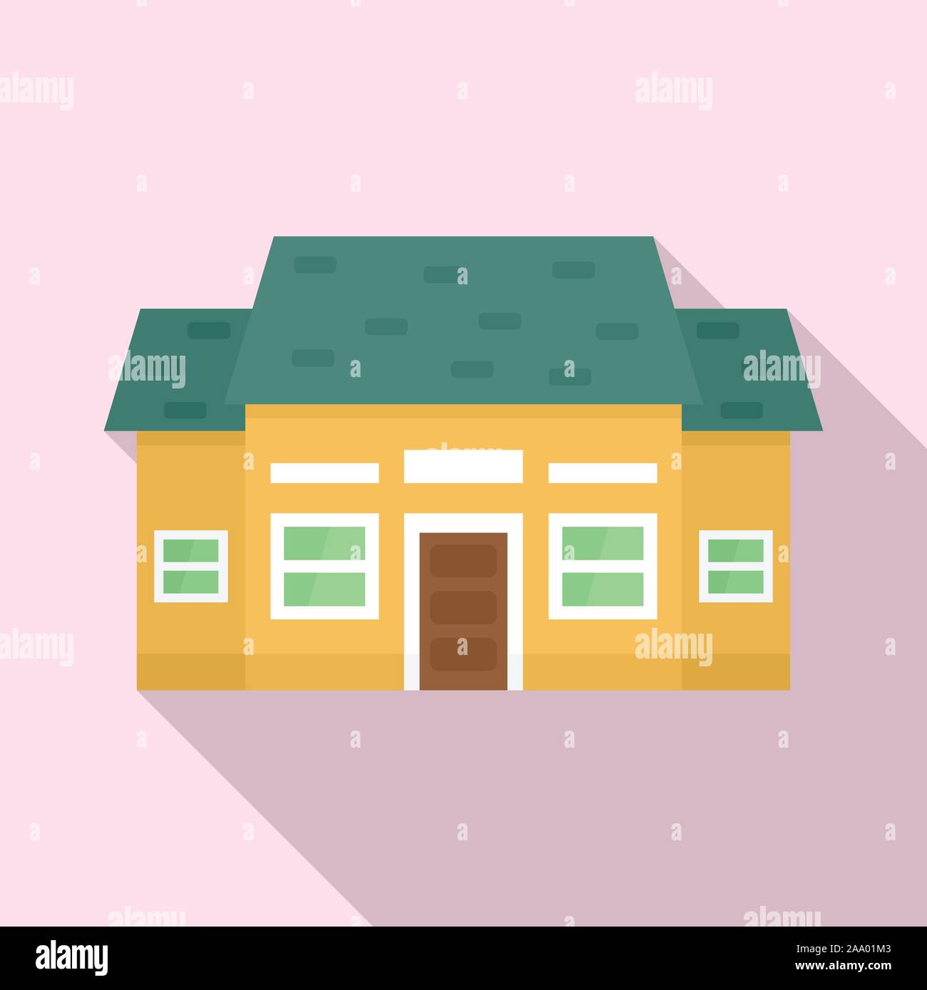 Cabana Cottage Symbol. Flache Darstellung der Cabana Cottage vektor Symbol für Web Design Stock Vektor