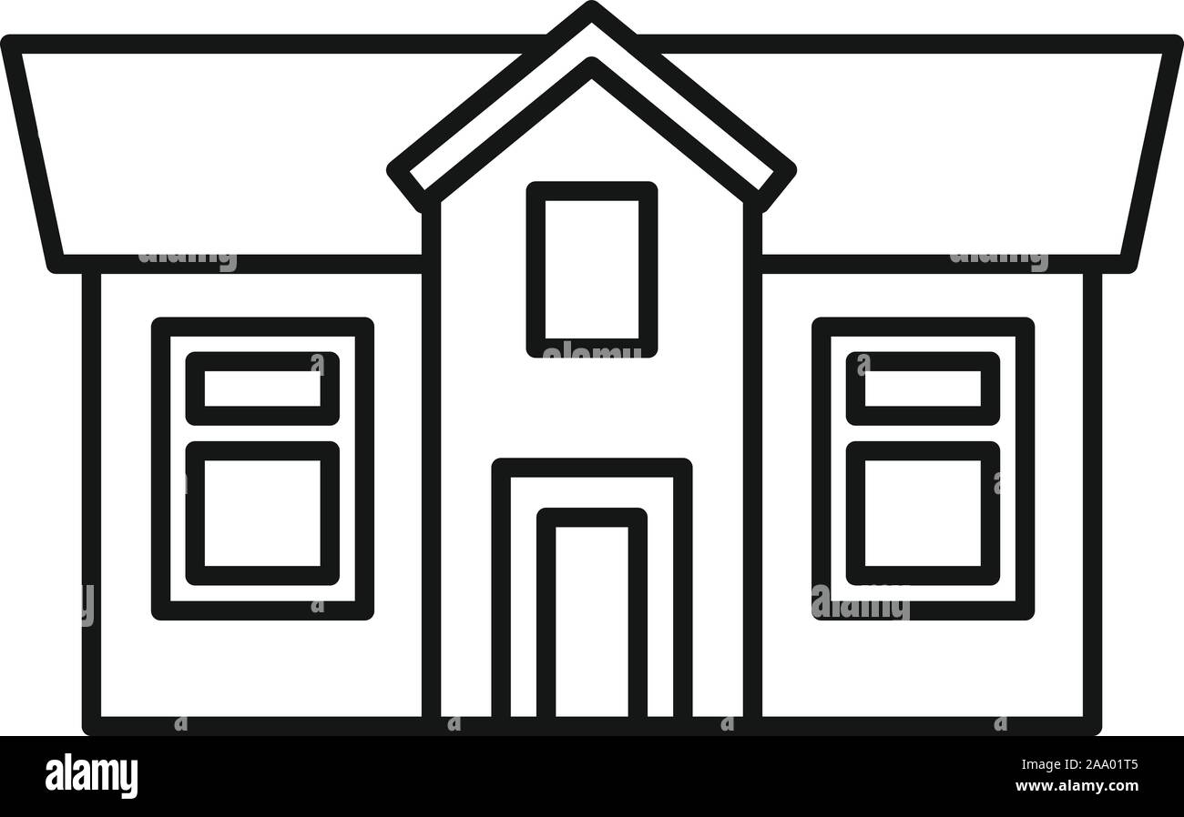 Ferienhaus Haus Symbol. Übersicht Ferienhaus Haus vektor Symbol für Web Design auf weißem Hintergrund Stock Vektor