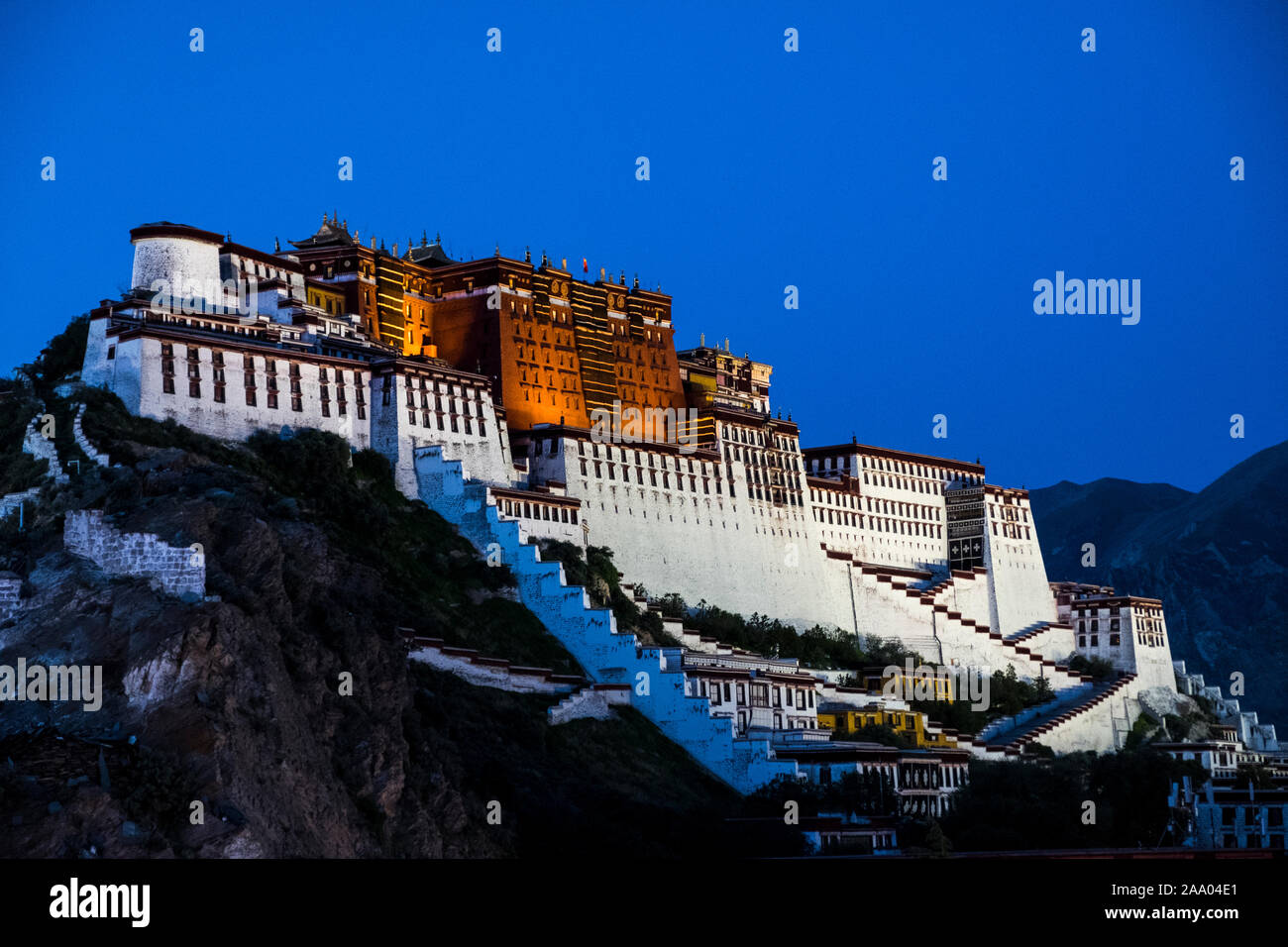 Der Potala Palast in der Stadt Lhasa Stockfoto