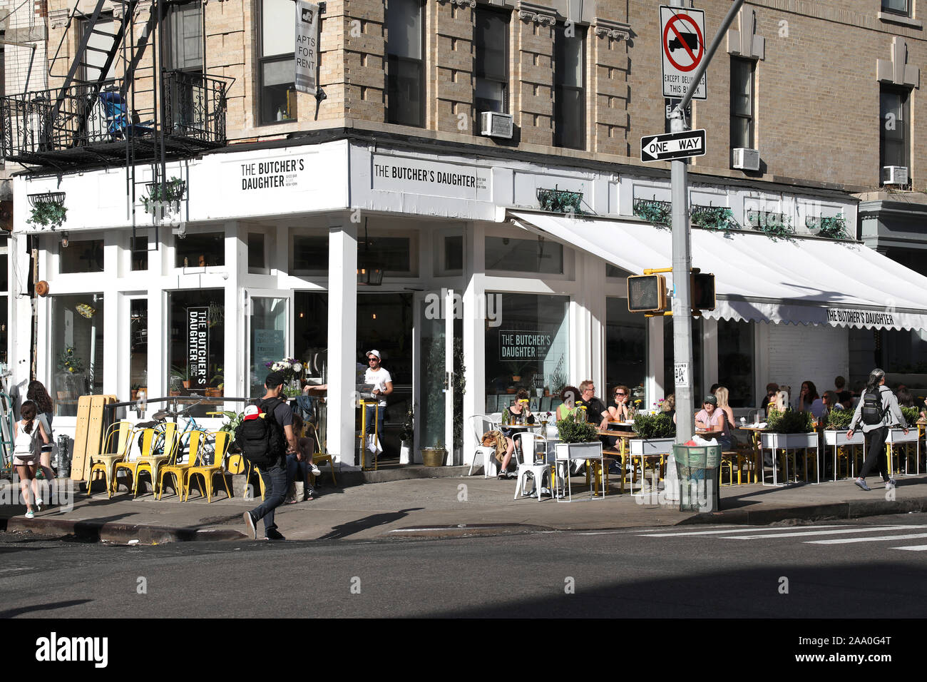 Metzger Tochter Café Juice Bar, Nolita, Manhattan, New York Stockfoto