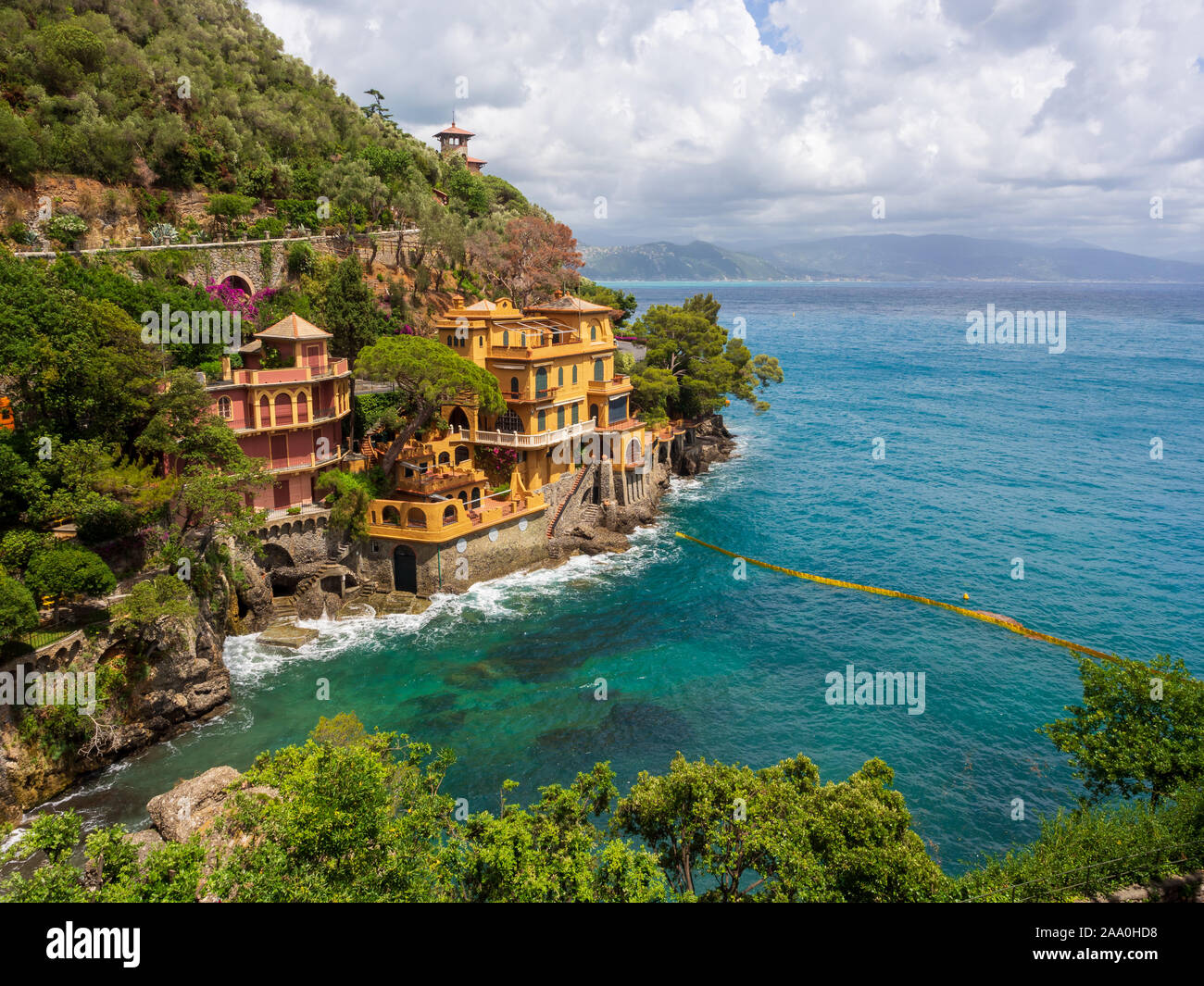 Luxus Villen in der Nähe von Portofino, Italien Stockfoto