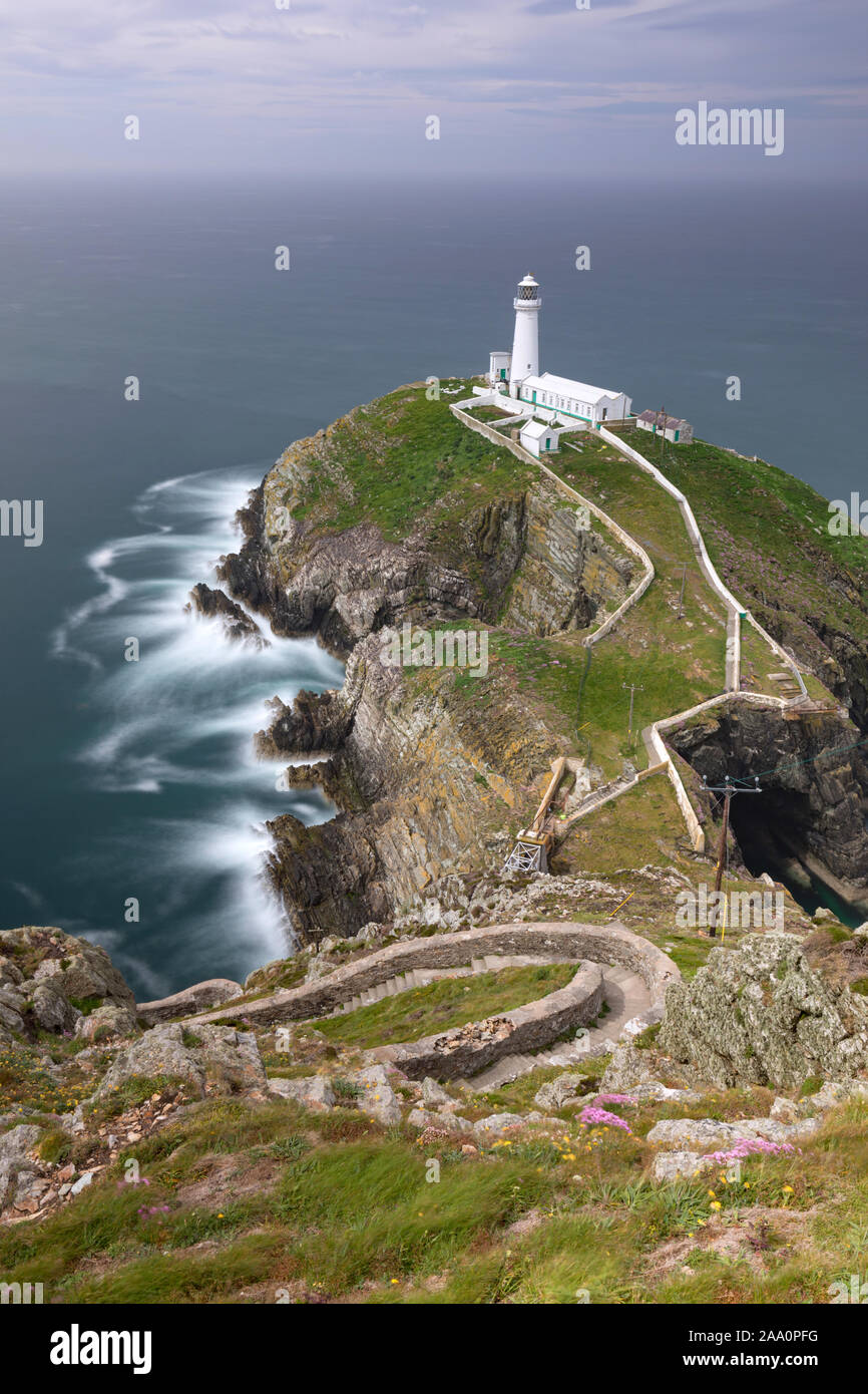 South Stack Leuchtturm Anglesey Stockfoto