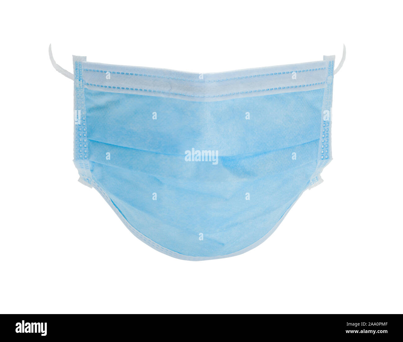 Blau medizinische Maske schneiden Sie auf Weiß, Stockfoto Blau medizinische Maske schneiden Sie auf Weiß, Stockfoto
