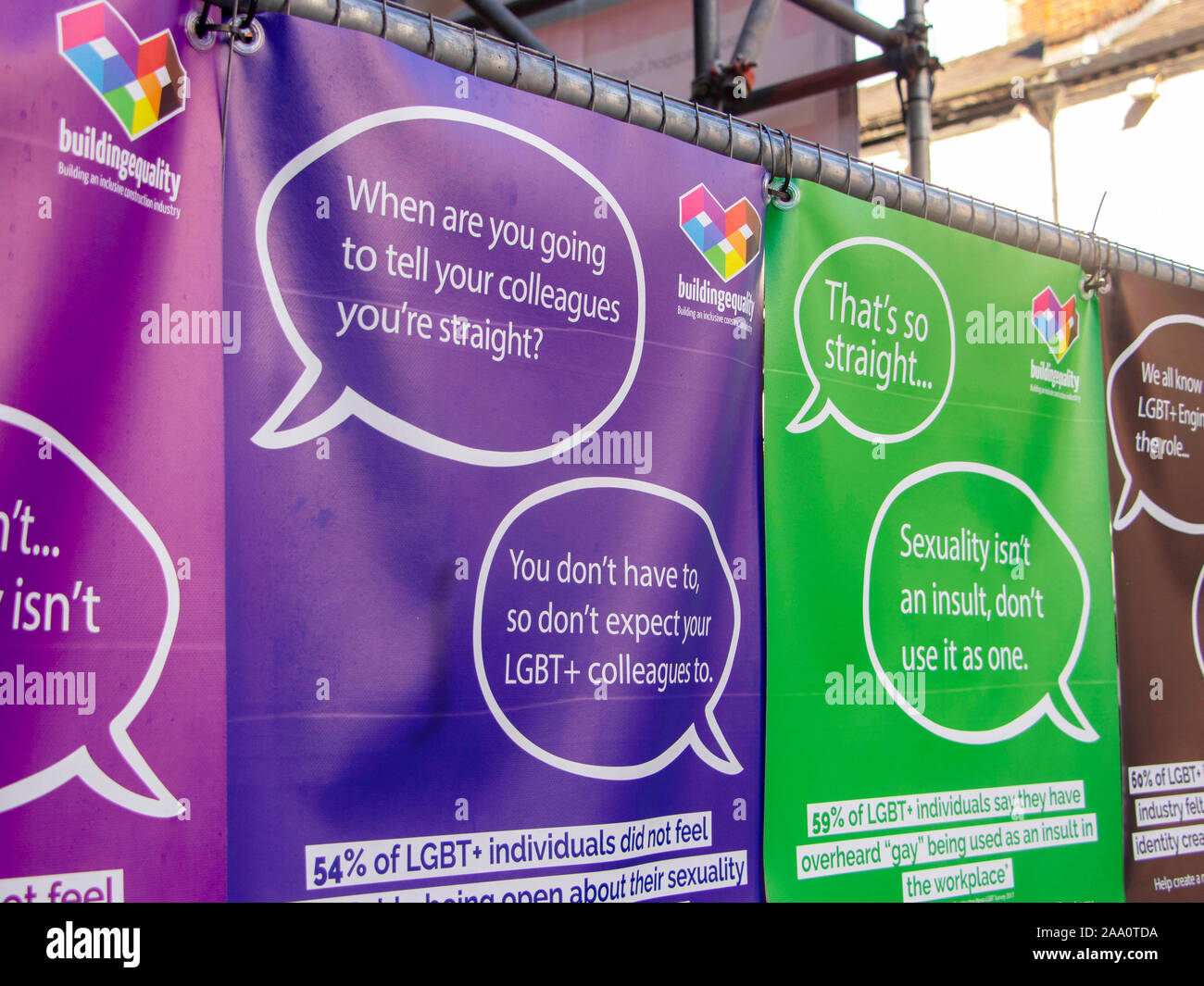 LGBT-Schilder in Manchester UK Stockfoto