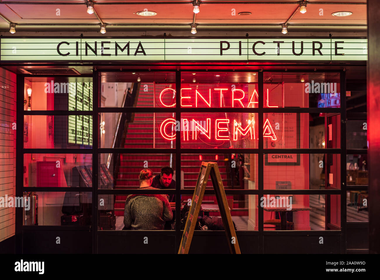 PictureHouse Kino Foyer - PictureHouse Central Kino in der Nähe von Piccadilly Circus in London's West End Stockfoto