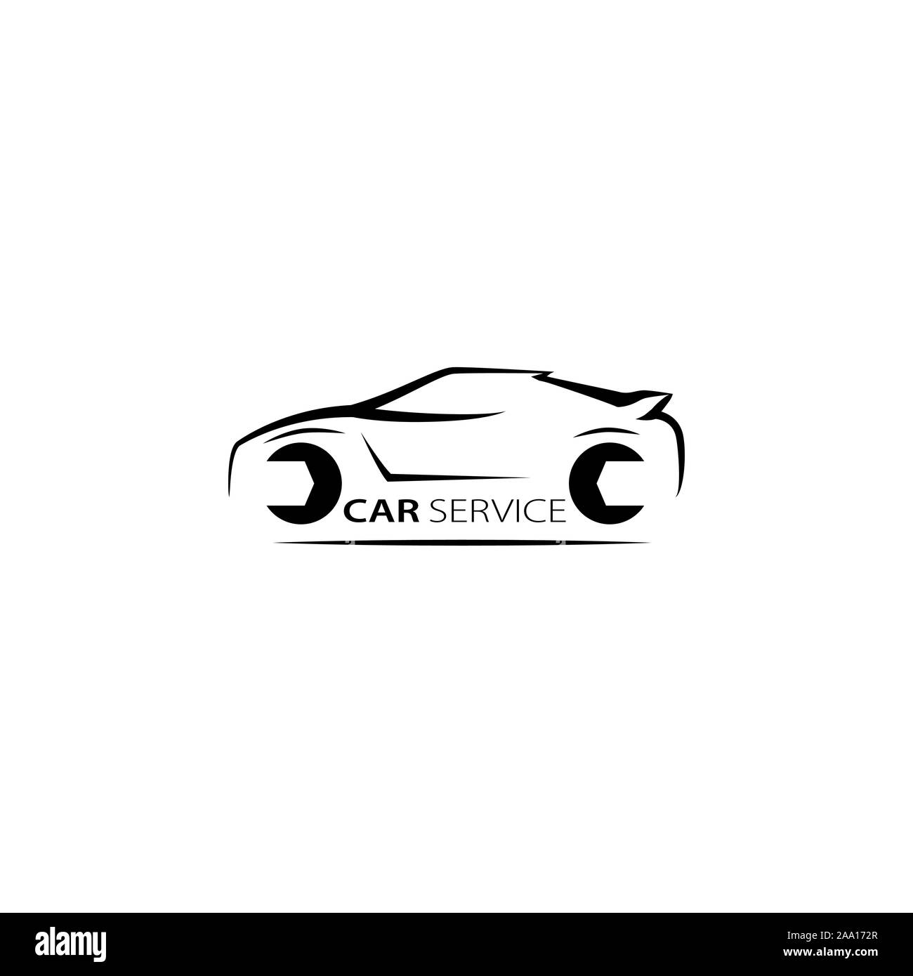 Auto service Vector Illustration. Isolierte vektor Vorlage. Stock Vektor